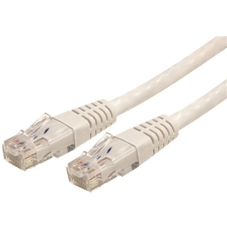 Picture of StarTech.com 5ft CAT6 Ethernet Cable - White Molded Gigabit - 100W PoE UTP 650MHz - Category 6 Patch Cord UL Certified Wiring/TIA