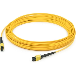 Picture of AddOn 3m MPO (Male) to MPO (Male) 12-Strand Yellow OS2 Straight Fiber OFNR (Riser-Rated) Patch Cable