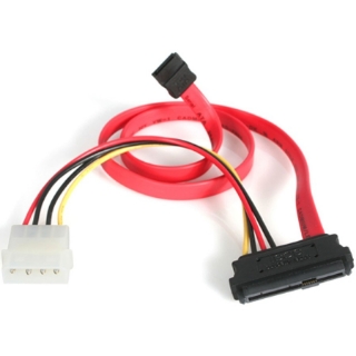 Picture of StarTech.com S18in SAS 29 Pin to SATA Cable with LP4 Power