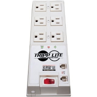 Picture of Tripp Lite Surge Protector Power Strip 6 Outlet 6' Cord 3040 Joules Tel/DSL Auto Shut Off