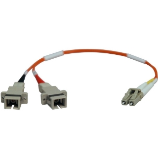 Picture of Tripp Lite 0.3M Duplex Multimode Fiber Optic 62.5/125 Adapter LC/SC M/F 1ft 1' 0.3 Meter