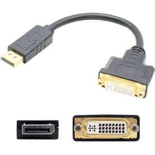 Picture of HP FH973AT Compatible DisplayPort 1.2 Male to DVI-I (29 pin) Female Black Adapter Which Requires DP++ For Resolution Up to 2560x1600 (WQXGA)