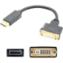 Picture of HP FH973AT Compatible DisplayPort 1.2 Male to DVI-I (29 pin) Female Black Adapter Which Requires DP++ For Resolution Up to 2560x1600 (WQXGA)