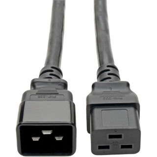 Picture of Tripp Lite 2ft Computer Power Cord Cable C19 to C20 Heavy Duty 20A 12AWG 2'