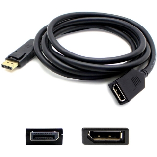 Picture of 6ft DisplayPort 1.2 Male to DisplayPort 1.2 Female Black Cable For Resolution Up to 3840x2160 (4K UHD)