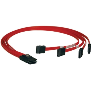 Picture of Tripp Lite 3ft Internal SAS Cable 4-Lane Mini-SAS SFF-8087 to 4x SATA 7Pin