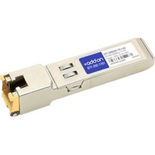 Picture of AddOn MSA and TAA Compliant 10/100Base-TX SFP Transceiver (Copper, 100m, RJ-45, Rugged)