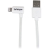 Picture of StarTech.com 1m 3 ft Angled Lightning to USB Cable - White - Angled Lightning Cable for iPhone / iPod / iPad