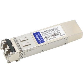 Picture of AddOn Finisar FTLX8574D3BCL Compatible TAA Compliant 10GBase-SR SFP+ Transceiver (MMF, 850nm, 300m, LC, DOM)