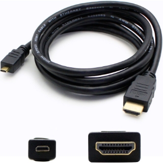 Picture of 6ft HDMI 1.4 Male to Micro-HDMI 1.4 Male Black Cable For Resolution Up to 4096x2160 (DCI 4K)