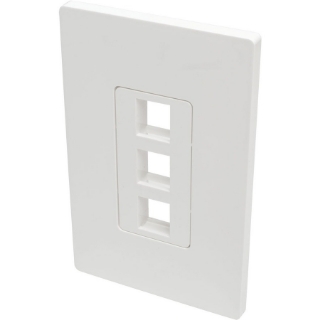 Picture of Tripp Lite Single-Gang 3-Port Wall Plate Keystone Cat5/6 USB HDMI Dport RCA