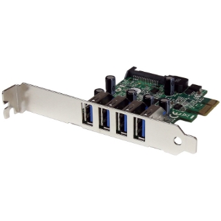 Picture of StarTech.com 4 Port PCI Express PCIe SuperSpeed USB 3.0 Controller Card Adapter with UASP - SATA Power