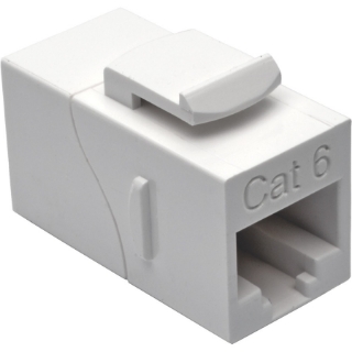 Picture of Tripp Lite Cat6 Straight-Through Modular In-Line Snap-In Coupler (RJ45 F/F), White