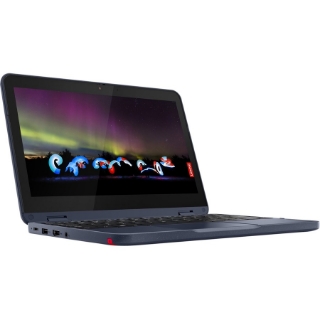 Picture of Lenovo 500w Gen 3 82J30001US 11.6" Touchscreen Convertible 2 in 1 Notebook - HD - 1366 x 768 - Intel Celeron N5100 Quad-core (4 Core) 1.10 GHz - 4 GB Total RAM - 64 GB Flash Memory - Abyss Blue