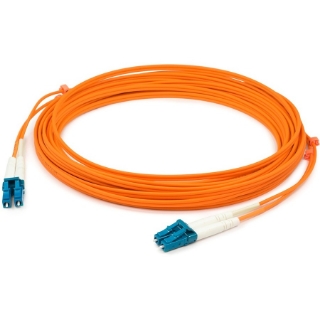 Picture of AddOn 20m LC (Male) to LC (Male) Orange OM2 Duplex OFNR (Riser-Rated) Fiber Patch Cable