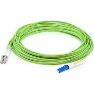 Picture of AddOn 9m LC (Male) to CS (Male) Straight Lime Green OM5 Duplex Fiber OFNR (Riser-Rated) Patch Cable