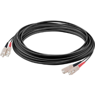 Picture of AddOn 1m SC (Male) to SC (Male) Black OS2 Duplex Fiber OFNR (Riser-Rated) Patch Cable