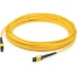 Picture of AddOn 1m MPO (Female) to MPO (Female) 12-Strand Yellow OS2 Crossover Fiber OFNR (Riser-Rated) Patch Cable