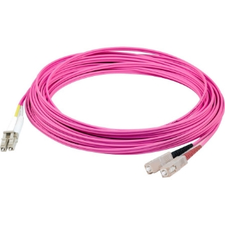 Picture of AddOn 7m LC (Male) to SC (Male) Pink OS2 Duplex Fiber OFNR (Riser-Rated) Patch Cable