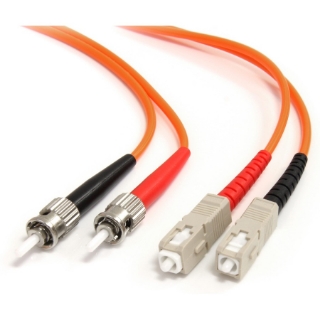 Picture of StarTech.com 2m Fiber Optic Cable - Multimode Duplex 62.5/125 - LSZH - ST /SC - OM1 - ST to SC Fiber Patch Cable