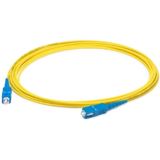 Picture of AddOn 23m SC (Male) to SC (Male) Straight Yellow OS2 Simplex Plenum Fiber Patch Cable