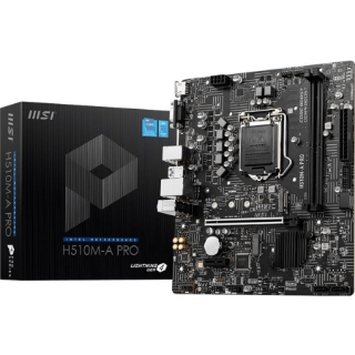 Picture of MSI H510M-A PRO Desktop Motherboard - Intel H510 Chipset - Socket LGA-1200 - Micro ATX