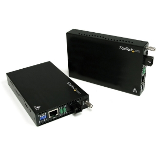 Picture of StarTech.com 10/100 Mbps Ethernet Single Mode WDM Fiber Media Converter Kit SC 20km