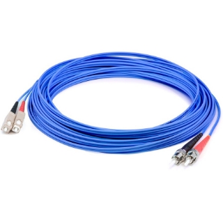 Picture of AddOn 3m SC (Male) to ST (Male) Blue OM1 Duplex PVC Fiber Patch Cable