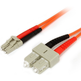 Picture of StarTech.com 3m Fiber Optic Cable - Multimode Duplex 62.5/125 - LSZH - LC/SC - OM1 - LC to SC Fiber Patch Cable