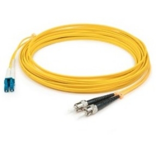 Picture of AddOn 1m LC (Male) to ST (Male) Yellow OM1 Duplex Fiber OFNR (Riser-Rated) Patch Cable