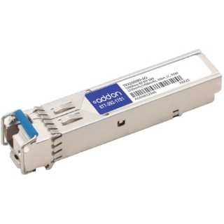 Picture of AddOn Transmode (Infinera) TRX100089 Compatible TAA Compliant 1000Base-BX SFP Transceiver (SMF, 1550nmTx/1310nmRx, 60km, LC, DOM)