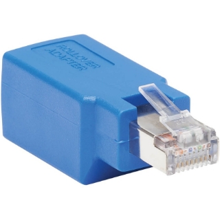 Picture of Tripp Lite Cisco Serial Console Rollover Adapter (M/F) - RJ45 to RJ45, Shielded, Blue