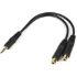 Picture of StarTech.com StarTech.com Stereo Splitter Cable - Phono Stereo 3.5mm (M) - Phono 2x Stereo (F) - 6in