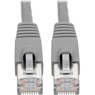 Picture of Tripp Lite Cat6a Snagless Shielded STP Network Patch Cable 10G Certified, PoE, Gray RJ45 M/M 14ft 14'