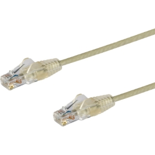 Picture of StarTech.com 3 ft CAT6 Cable - Slim CAT6 Patch Cord - Gray - Snagless RJ45 Connectors - Gigabit Ethernet Cable - 28 AWG - LSZH (N6PAT3GRS)