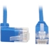 Picture of Tripp Lite Cat6 Ethernet Cable Up Angled UTP Slim Molded M/M RJ45 Blue 5ft