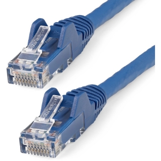 Picture of StarTech.com 30cm(1ft) CAT6 Ethernet Cable, LSZH (Low Smoke Zero Halogen) 10 GbE Snagless 100W PoE UTP RJ45 Blue Network Patch Cord, ETL