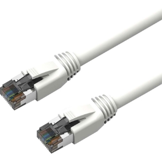 Picture of Axiom 5FT CAT8 2000mhz S/FTP Shielded Patch Cable Snagless Boot (White)