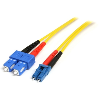 Picture of StarTech.com 1m Fiber Optic Cable - Single-Mode Duplex 9/125 - LSZH - LC/SC - OS1 - LC to SC Fiber Patch Cable