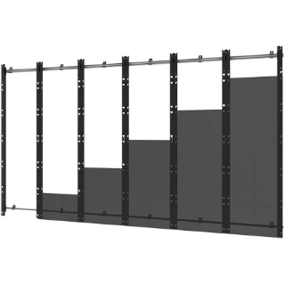 Picture of Peerless-AV SEAMLESS Kitted DS-LEDLSCB-6X6 Wall Mount for LED Display, Video Wall - Black, Silver