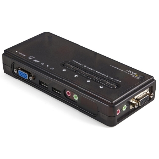 Picture of StarTech.com StarTech.com SV411KUSB - KVM / audio switch - USB - 4 ports - 1 local user