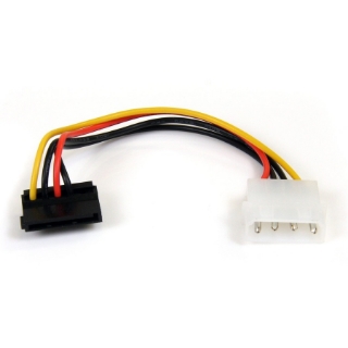 Picture of StarTech.com 6in 4 Pin Molex to Right Angle SATA Power Cable Adapter