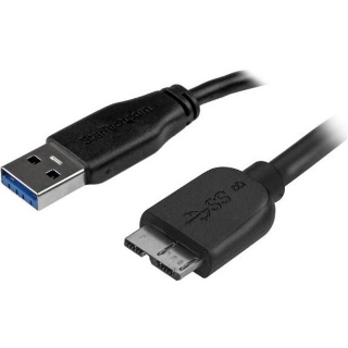 Picture of StarTech.com 15cm (6in) Short Slim SuperSpeed USB 3.0 A to Micro B Cable - M/M