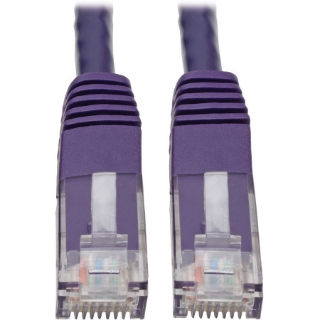 Picture of Tripp Lite Cat6 Cat5e Gigabit Molded Patch Cable RJ45 M/M 550MHz Purple 6ft