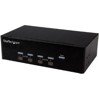 Picture of StarTech.com 4-port KVM Switch with Dual VGA and 2-port USB Hub - USB 2.0