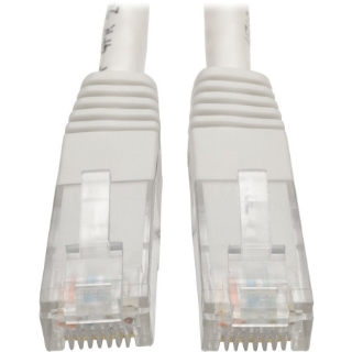 Picture of Tripp Lite Cat6 Cat5e Gigabit Molded Patch Cable RJ45 M/M 550MHz White 1ft 1'