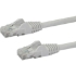 Picture of StarTech.com 30ft CAT6 Ethernet Cable - White Snagless Gigabit - 100W PoE UTP 650MHz Category 6 Patch Cord UL Certified Wiring/TIA