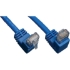 Picture of Tripp Lite 3ft Cat6 Gigabit Molded Patch Cable RJ45 Right Angle Down to Straight M/M Blue 3'