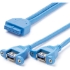 Picture of StarTech.com 2 Port Panel Mount USB 3.0 Cable - USB A to Motherboard Header Cable F/F