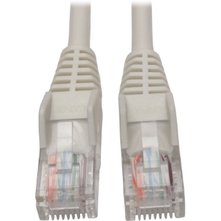 Picture of Tripp Lite Cat5e 350 MHz Snagless Molded UTP Patch Cable (RJ45 M/M), White, 15 ft.